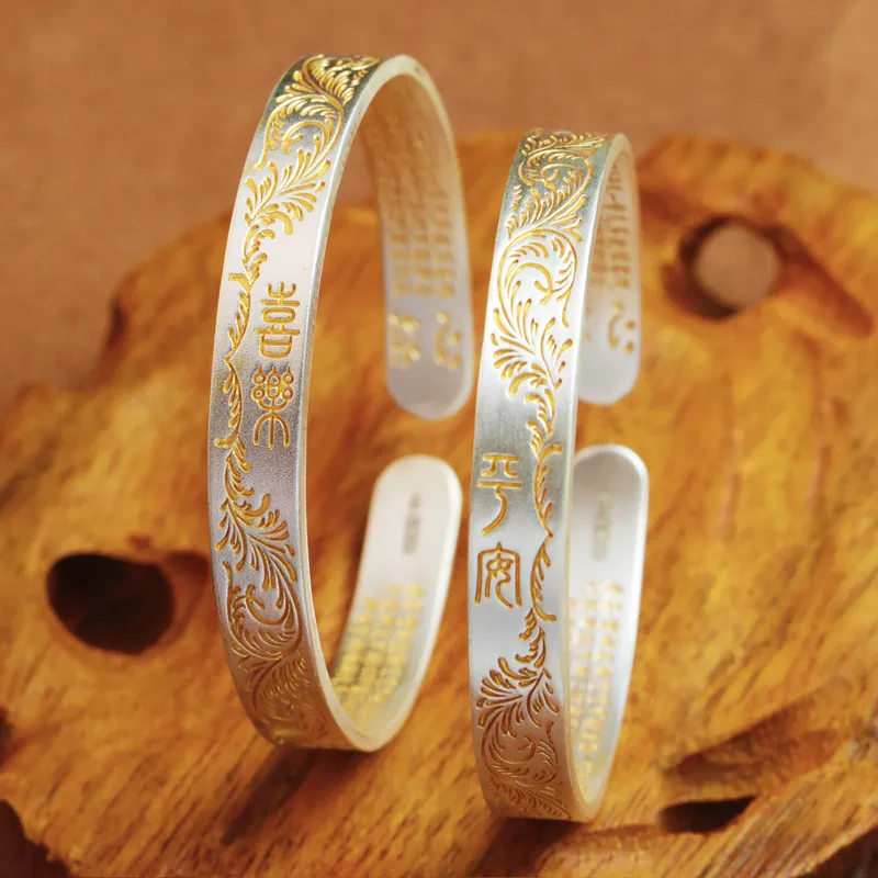 CHIC ZONE 999 Fine Silver Sterling Silver Bracelets Women's-11
