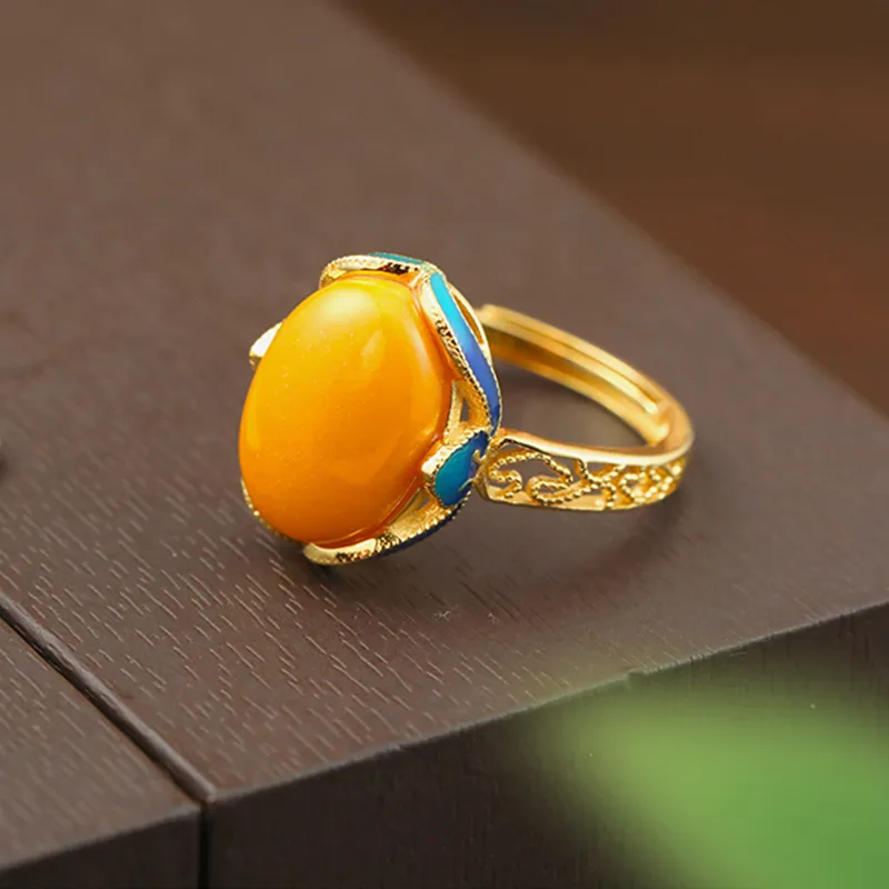 CHIC ZONE S925 Silver Beeswax Rings Women's-1