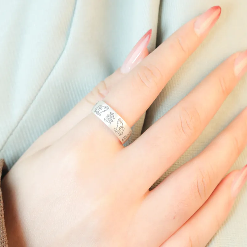 CHIC ZONE 999 Fine Silver Rings Women's-2