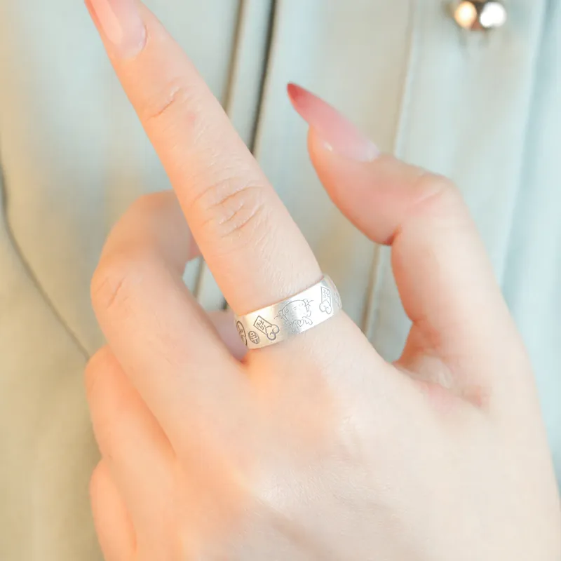 CHIC ZONE 999 Fine Silver Rings Unisex-2