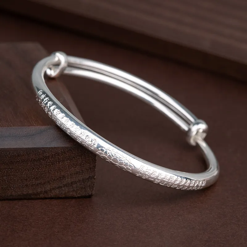 CHIC ZONE 999 Fine Silver Bangles Unisex-6