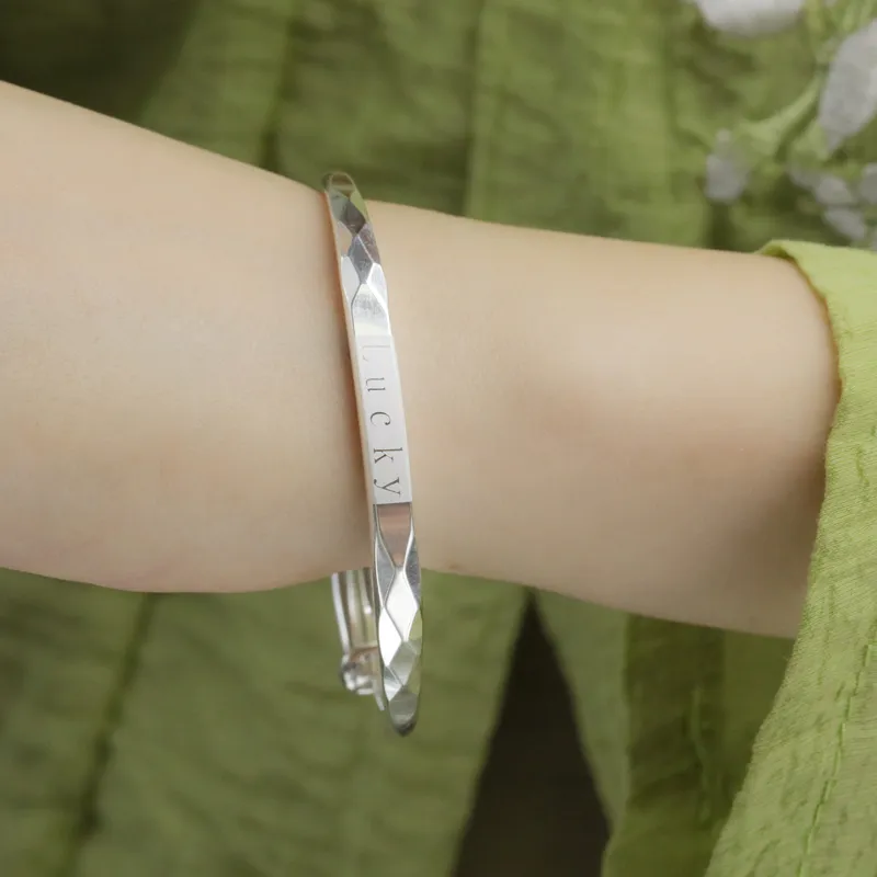 CHIC ZONE 999 Fine Silver Bangles Women's-2