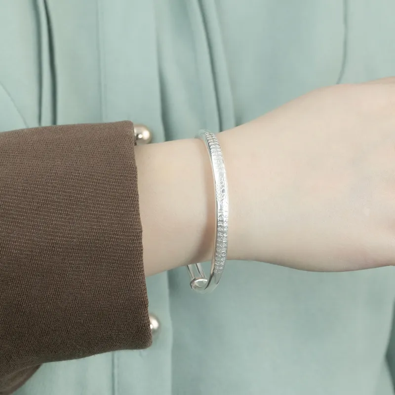 CHIC ZONE 999 Fine Silver Bangles Unisex-1