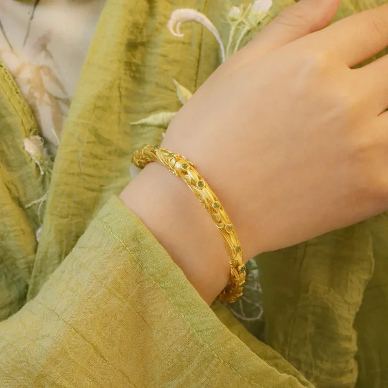 CHIC-ZONE Bangles Pale Greenish-White Jade Women's-2