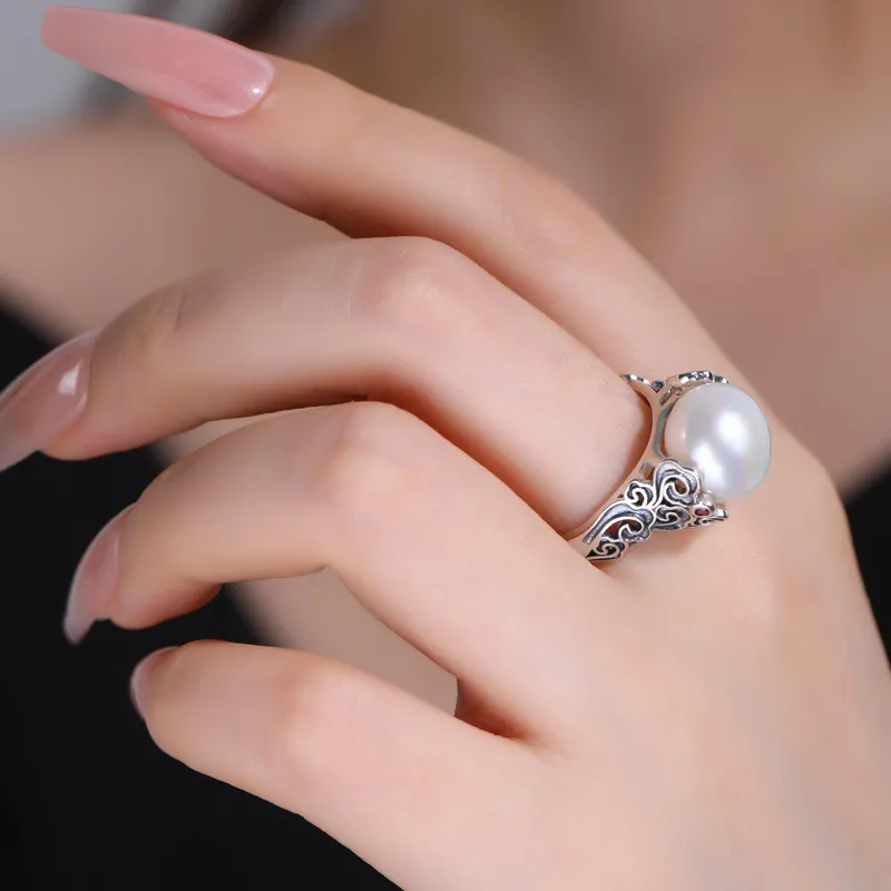 CHIC ZONE Pearl Rings Women's-1