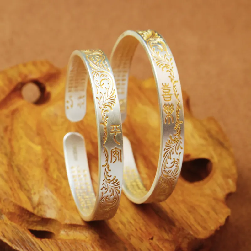 CHIC ZONE 999 Fine Silver Sterling Silver Bracelets Women's-13