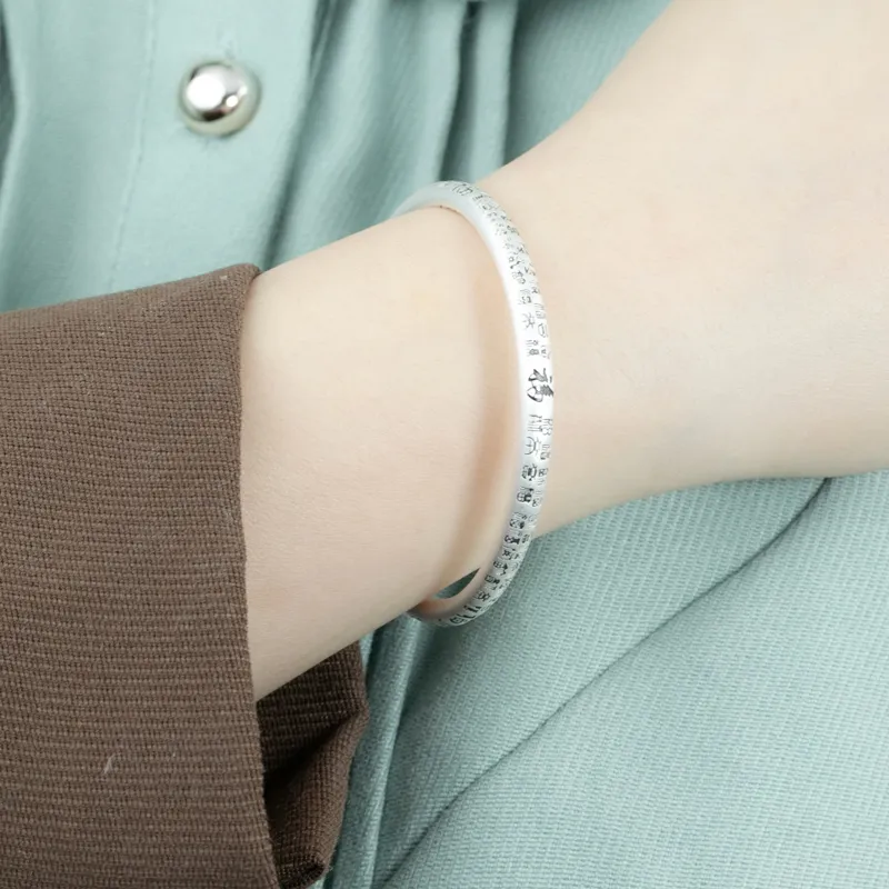 CHIC ZONE 999 Fine Silver Bangles Unisex-4