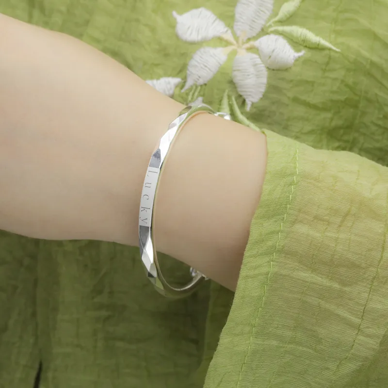 CHIC ZONE 999 Fine Silver Bangles Women's-3