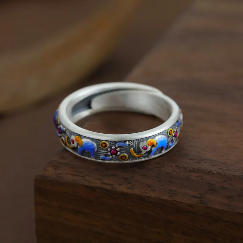 CHIC-ZONE 999 Fine Silver Rings Unisex-5