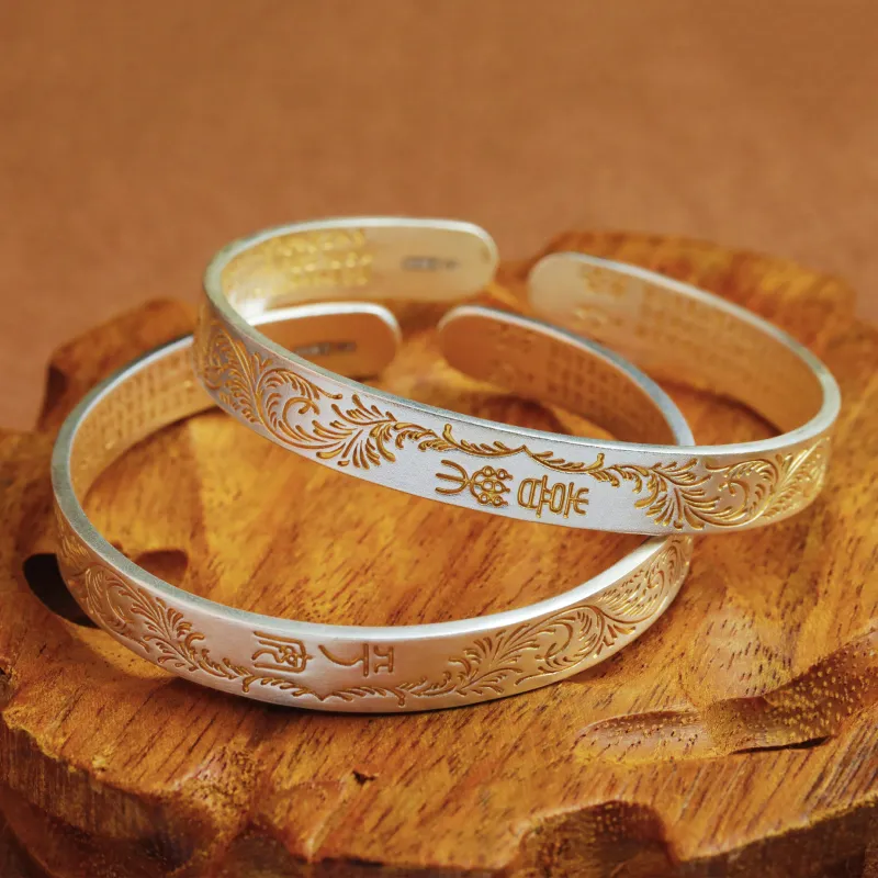 CHIC ZONE 999 Fine Silver Sterling Silver Bracelets Women's-12