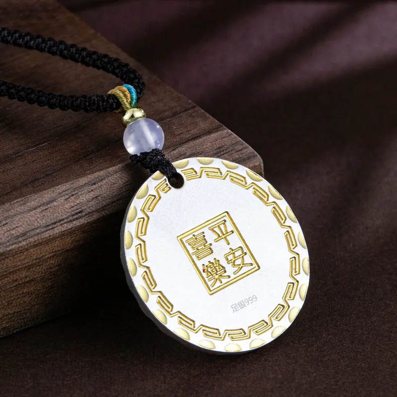 CHIC ZONE 999 Fine Silver Pendants Unisex-3
