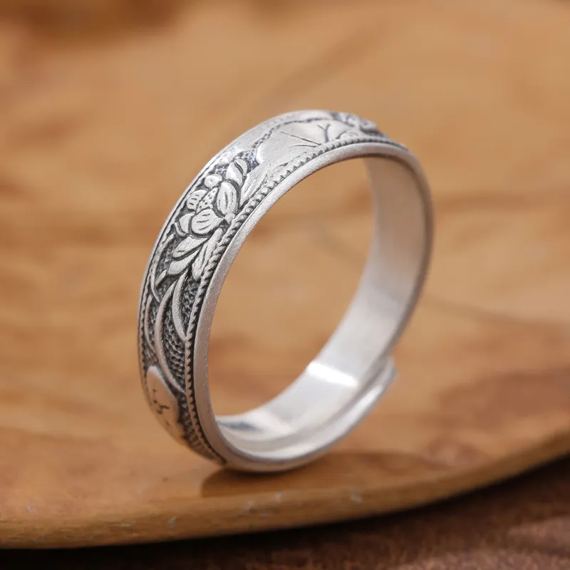 CHIC ZONE 999 Fine Silver Rings Women's-5