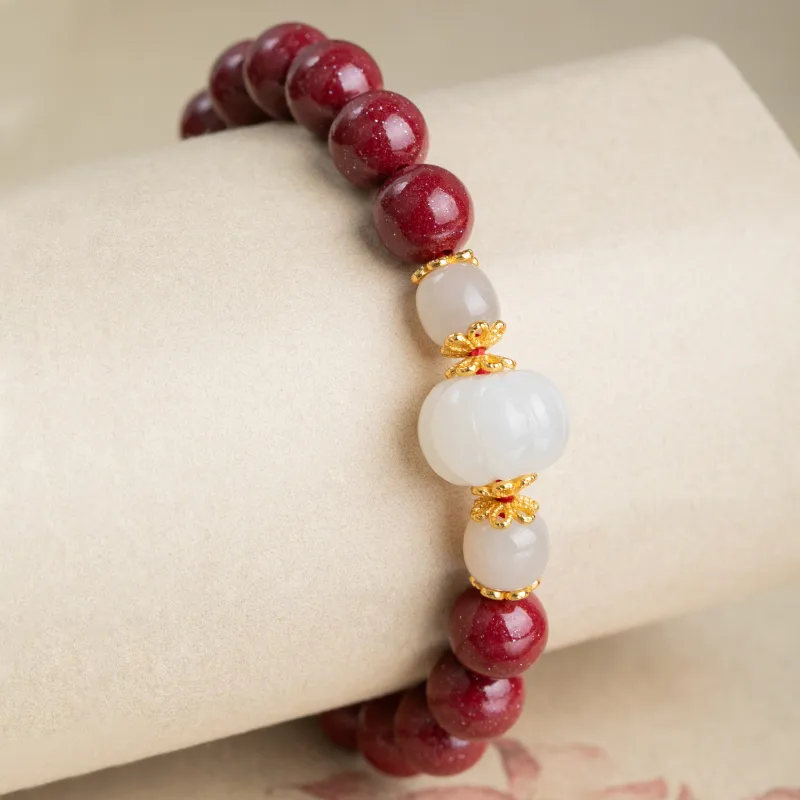 CHIC ZONE Hetian Jade Bracelets Pale Greenish White Jade Women's-7