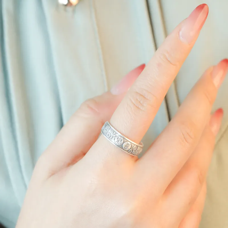 CHIC ZONE 999 Fine Silver Rings Unisex-3