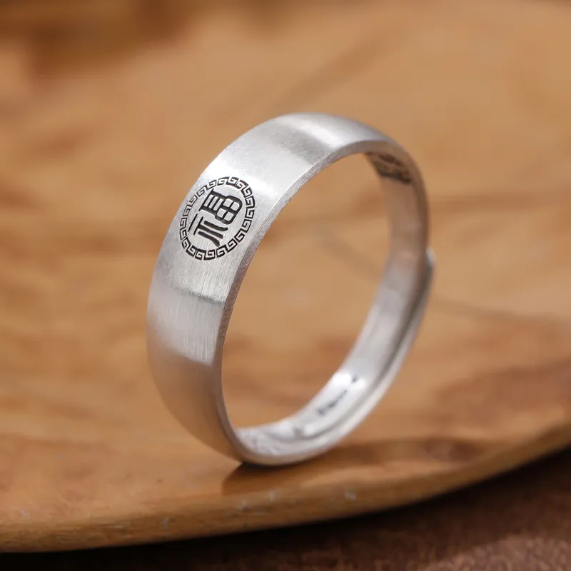CHIC ZONE 999 Fine Silver Rings Unisex-4