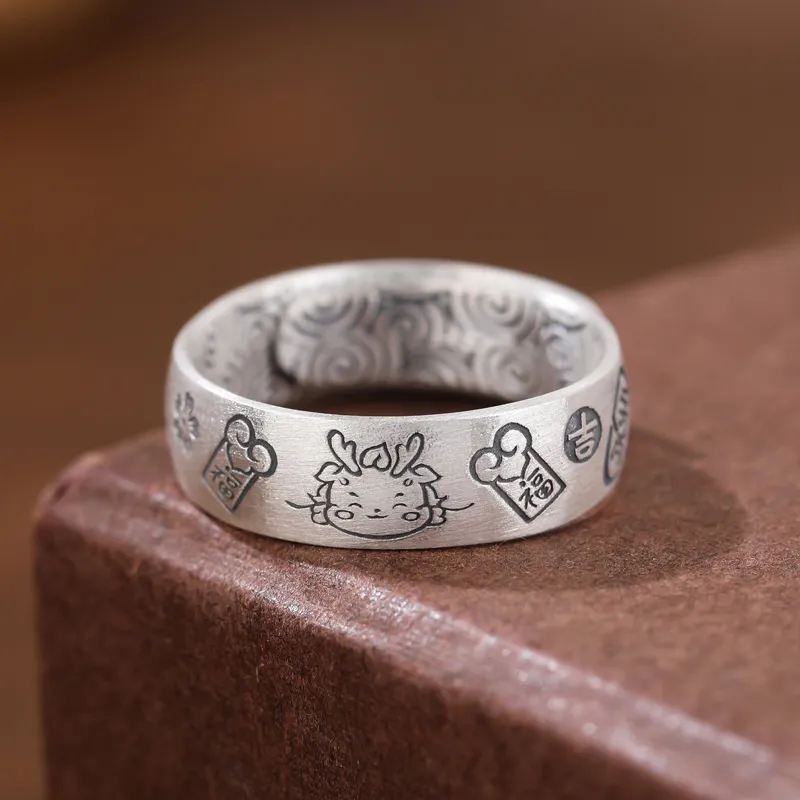 CHIC ZONE 999 Fine Silver Rings Unisex-4
