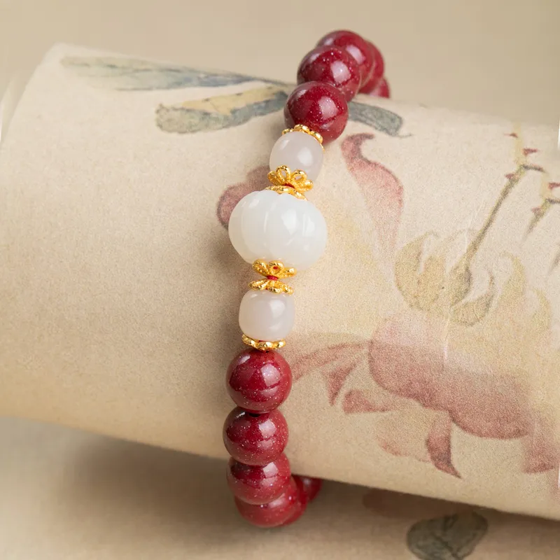 CHIC ZONE Hetian Jade Bracelets Pale Greenish White Jade Women's-6