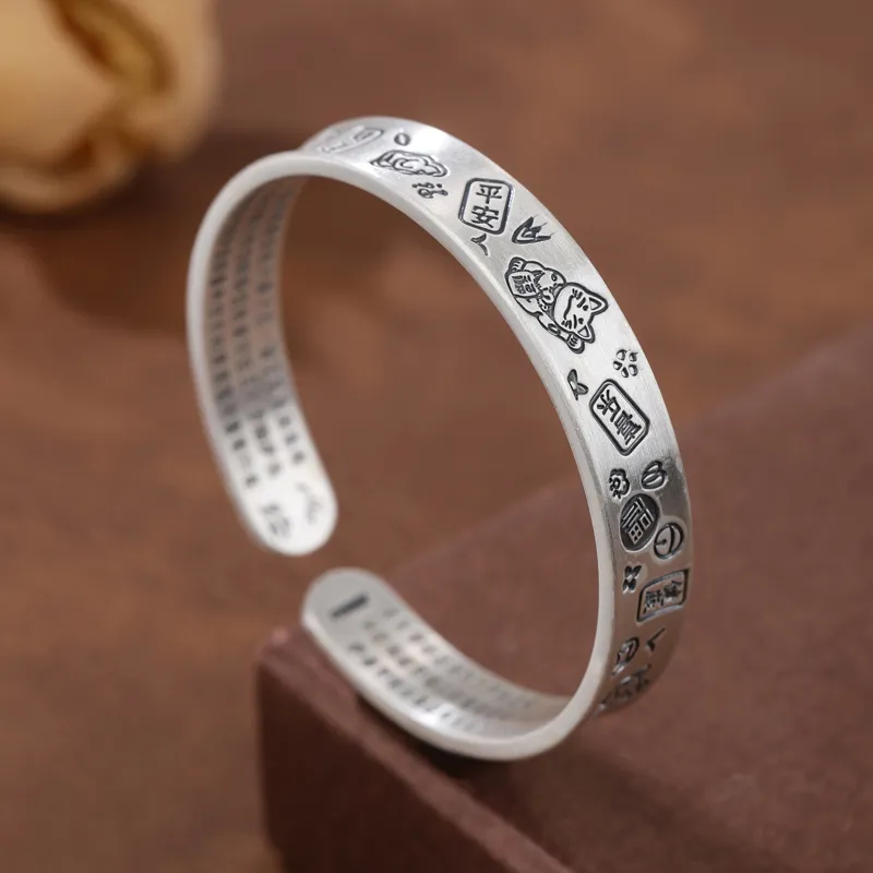 CHIC ZONE 999 Fine Silver Sterling Silver Bracelets Women's-6