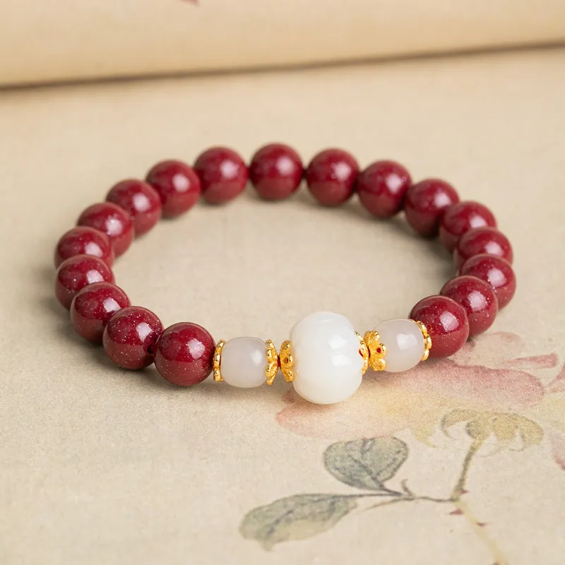 CHIC ZONE Hetian Jade Bracelets Pale Greenish White Jade Women's-5