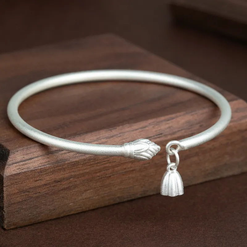 CHIC ZONE 999 Fine Silver Bangles Women's-4