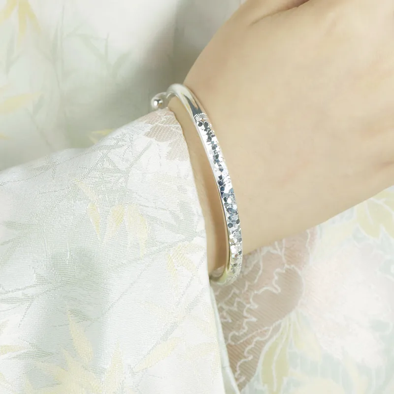 CHIC ZONE 999 Fine Silver Bangles Women's-1