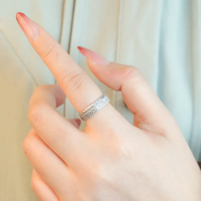 CHIC ZONE 999 Fine Silver Rings Unisex-1