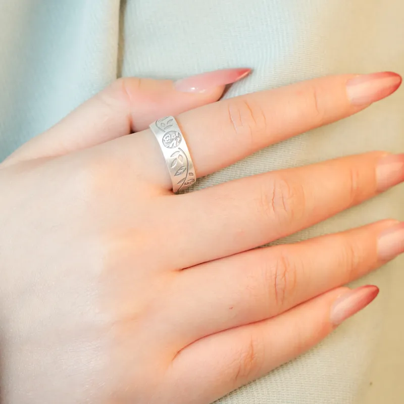 CHIC ZONE 999 Fine Silver Rings Women's-4