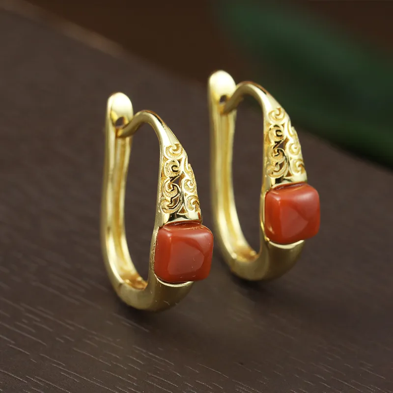 CHIC ZONE Agate Earrings Women's-7