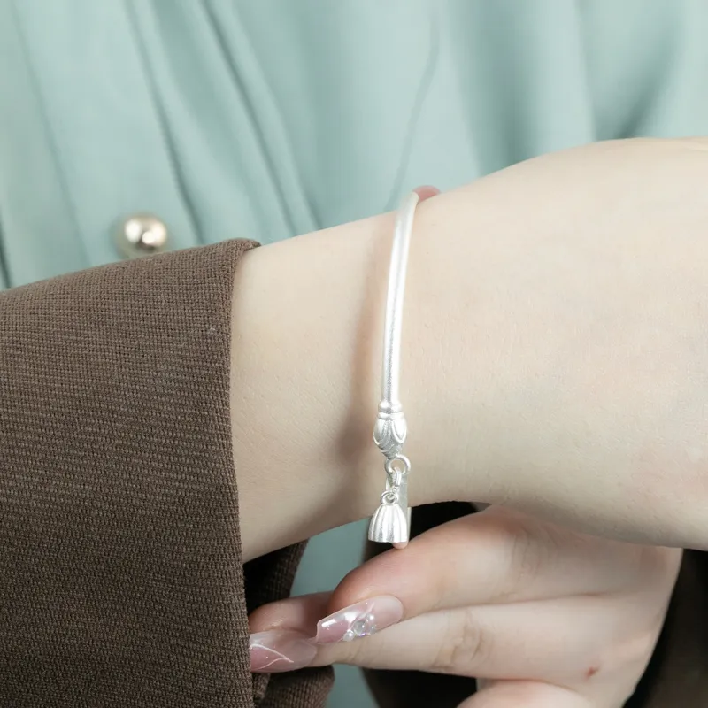 CHIC ZONE 999 Fine Silver Bangles Women's-2