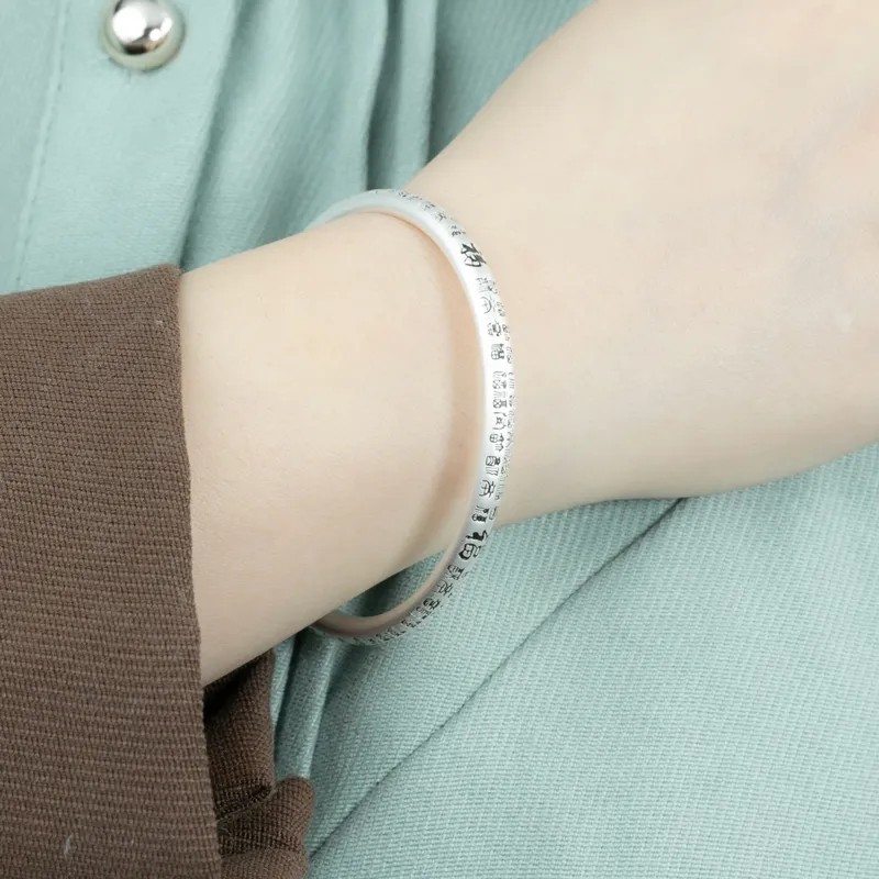 CHIC ZONE 999 Fine Silver Bangles Unisex-3