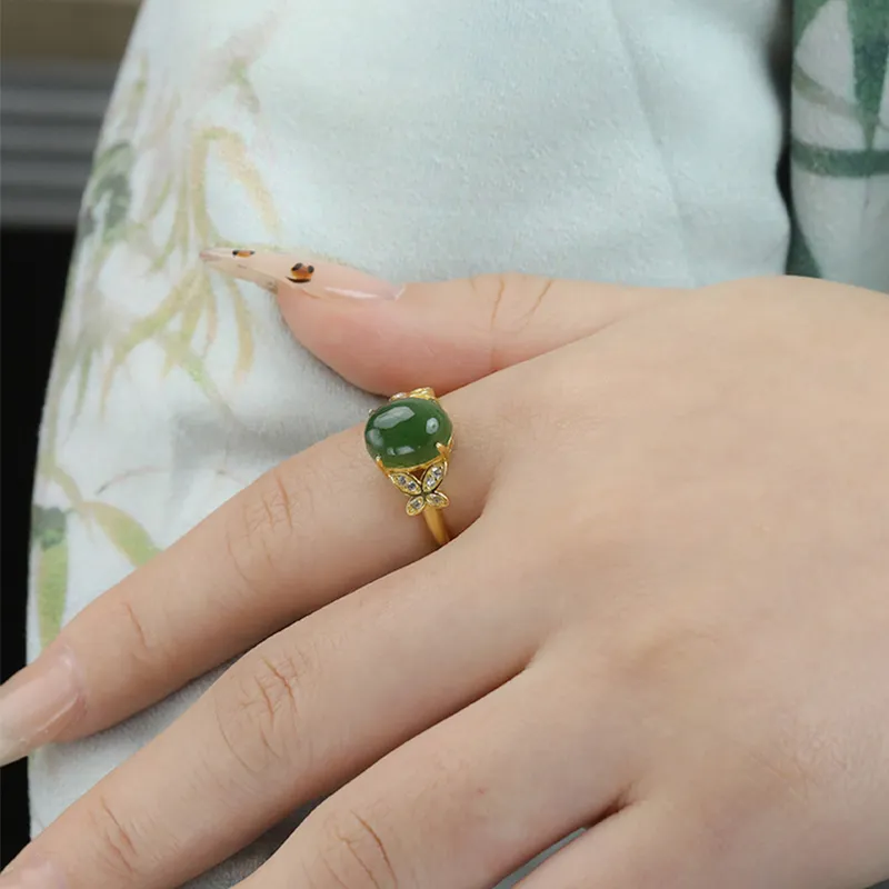 CHIC ZONE Hetian Jade Rings Women's-4
