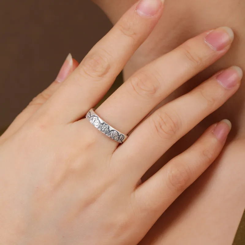 CHIC ZONE 999 Fine Silver Rings Women's-6