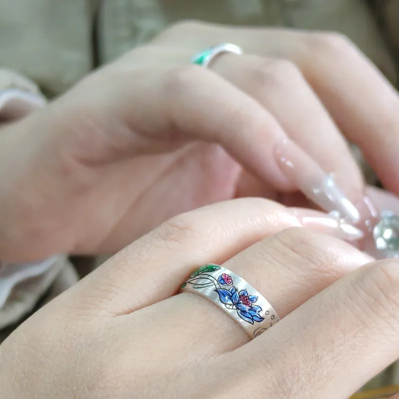 CHIC-ZONE 999 Fine Silver Rings Women's-4