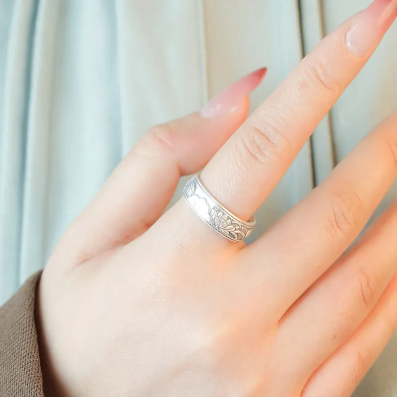 CHIC ZONE 999 Fine Silver Rings Women's-4