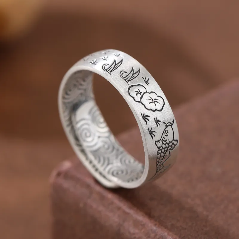 CHIC ZONE 999 Fine Silver Rings Unisex-7