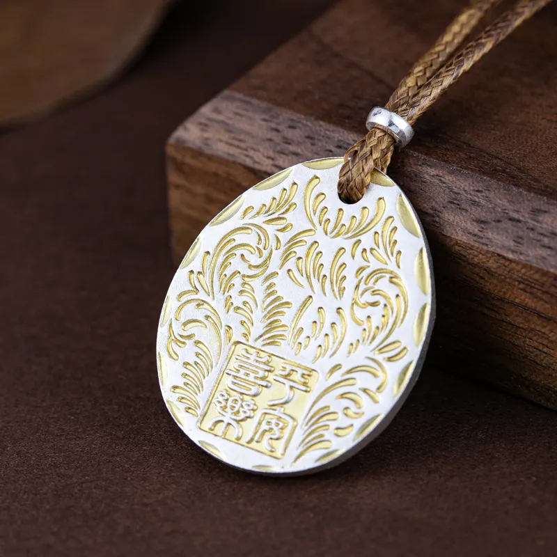 CHIC-ZONE 999 Fine Silver Pendants Unisex-5