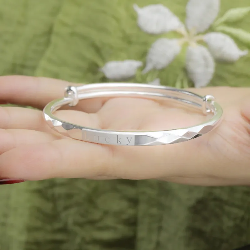 CHIC ZONE 999 Fine Silver Bangles Women's-1