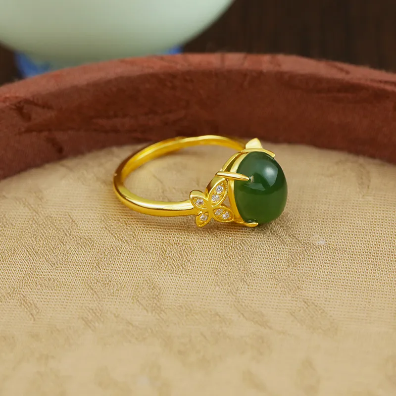 CHIC ZONE Hetian Jade Rings Women's-3