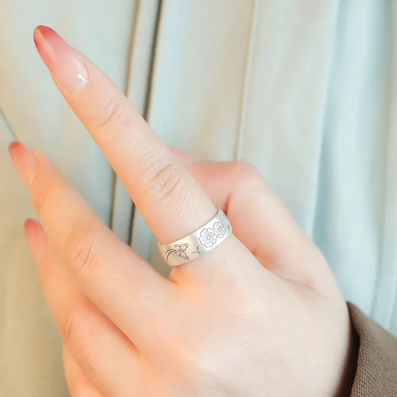 CHIC ZONE 999 Fine Silver Rings Women's-1