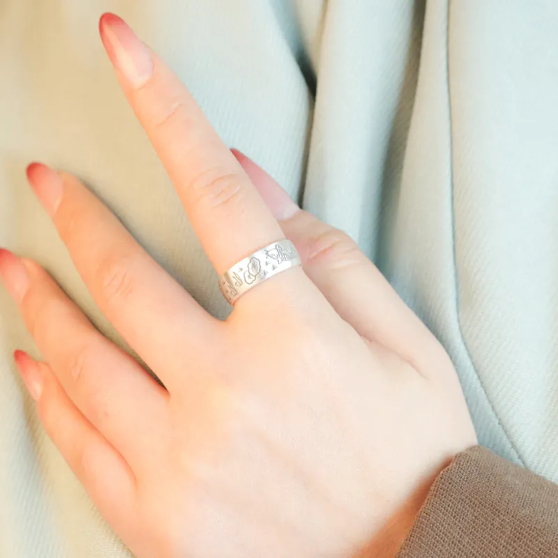 CHIC ZONE 999 Fine Silver Rings Unisex-2