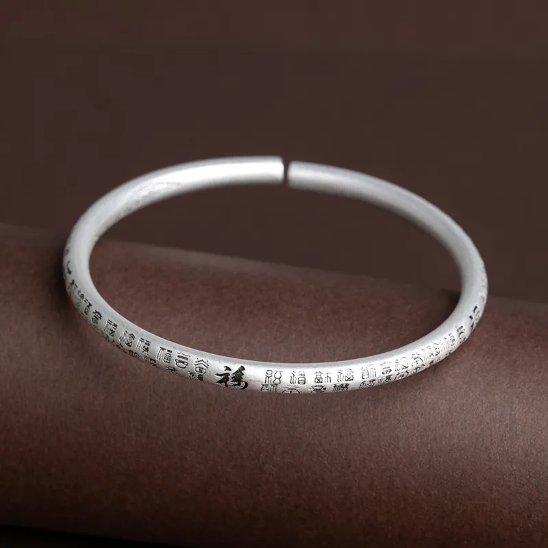 CHIC ZONE 999 Fine Silver Bangles Unisex-7