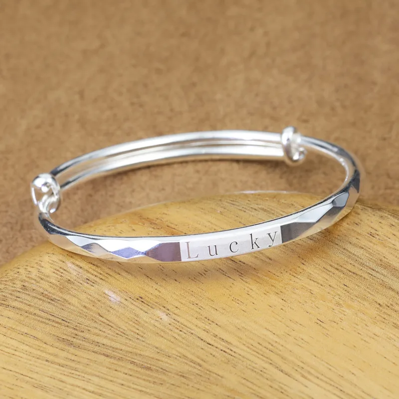 CHIC ZONE 999 Fine Silver Bangles Women's-5