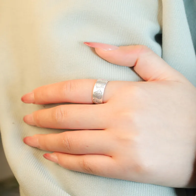 CHIC ZONE 999 Fine Silver Rings Unisex-1