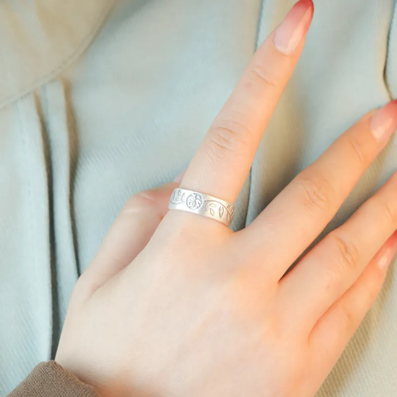 CHIC ZONE 999 Fine Silver Rings Women's-2