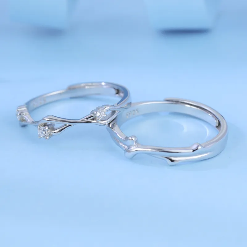 CHIC ZONE 925 Sterling Silver Rings Unisex-3