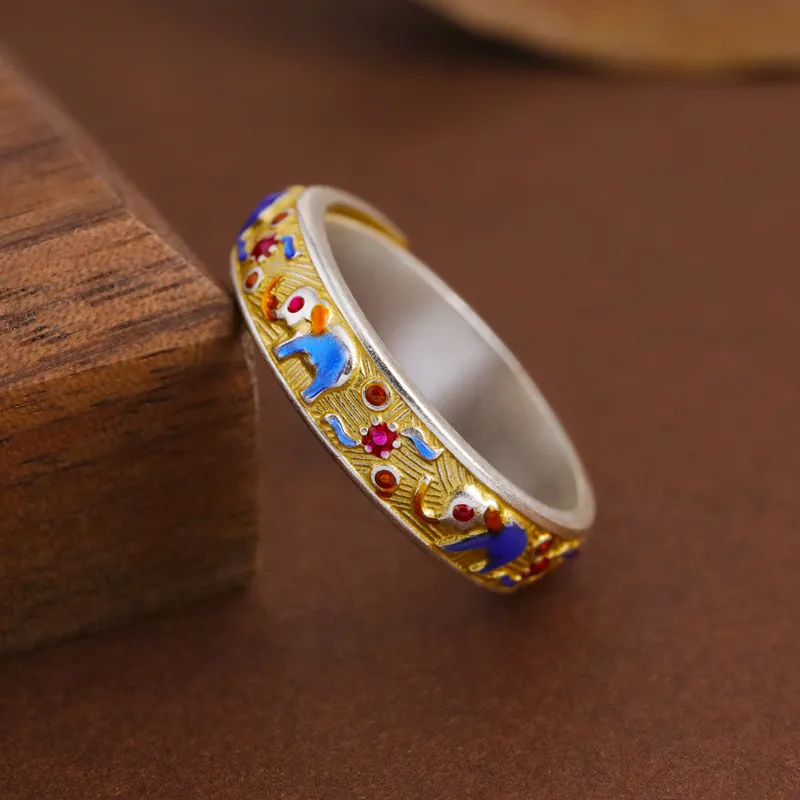 CHIC ZONE 999 Fine Silver Rings Women's-6