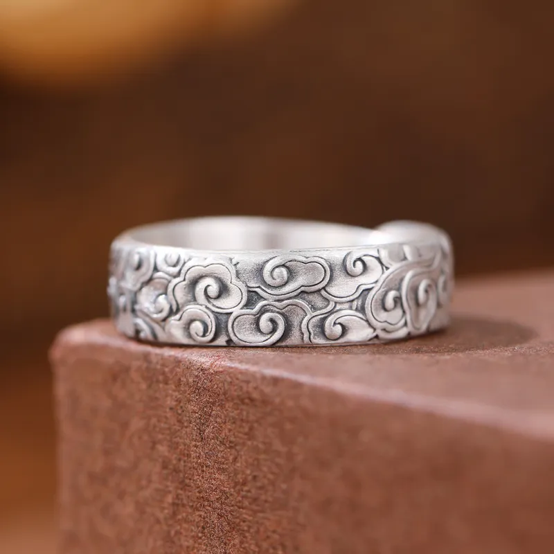 CHIC ZONE S999 Fine Silver Rings Women's-4