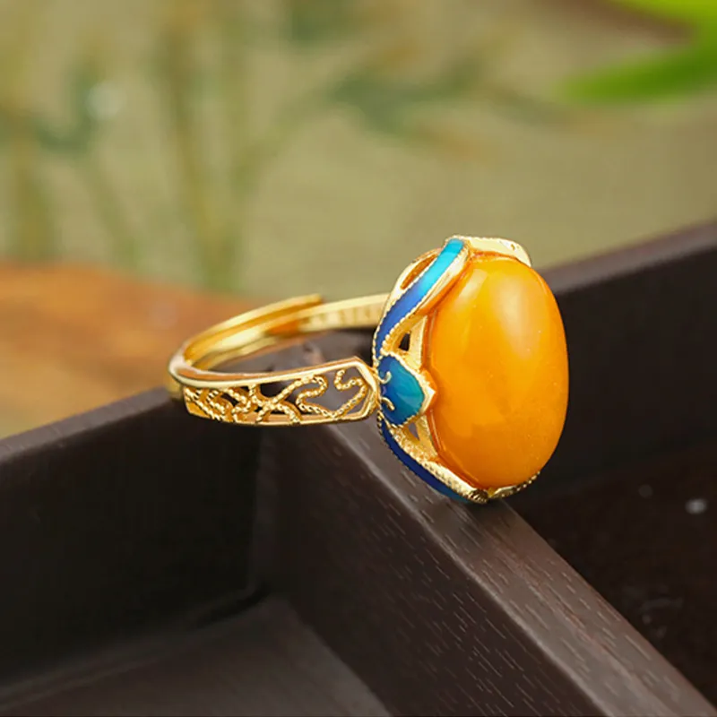 CHIC ZONE S925 Silver Beeswax Rings Women's-3