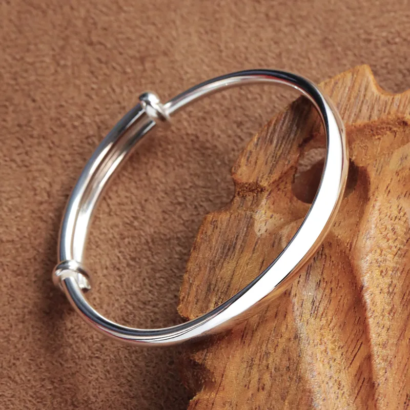 CHIC ZONE 999 Fine Silver Sterling Silver Bracelets Women's-5