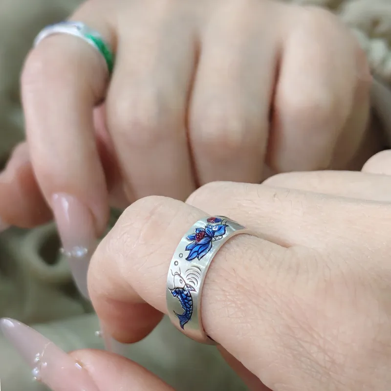 CHIC-ZONE 999 Fine Silver Rings Women's-1